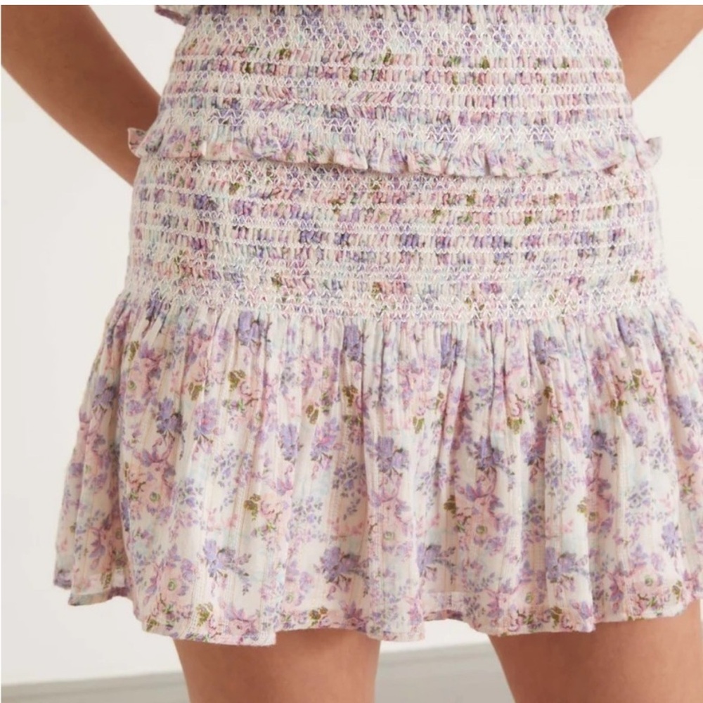 LoveShackFancy Camila mini skirt